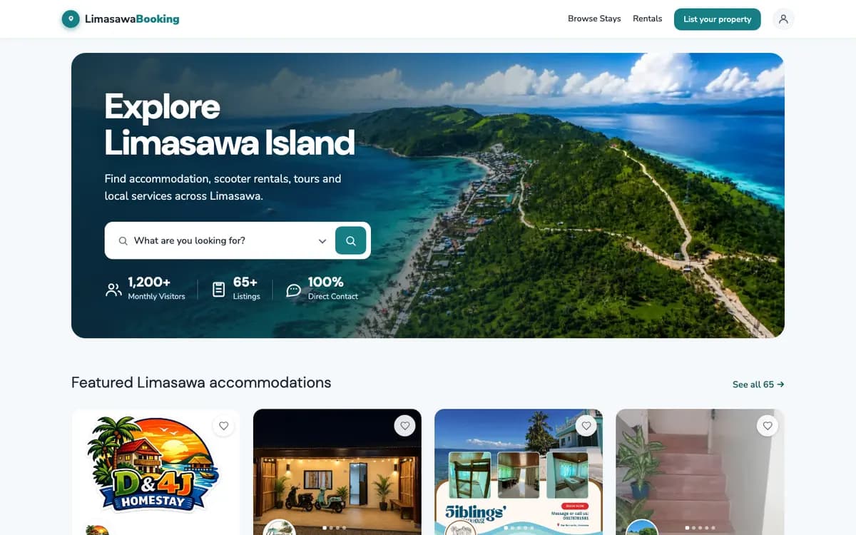 Limasawa Booking homepage