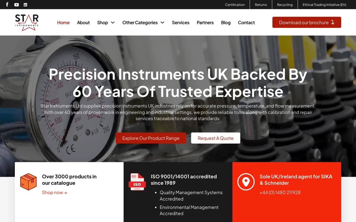 Star Instruments homepage